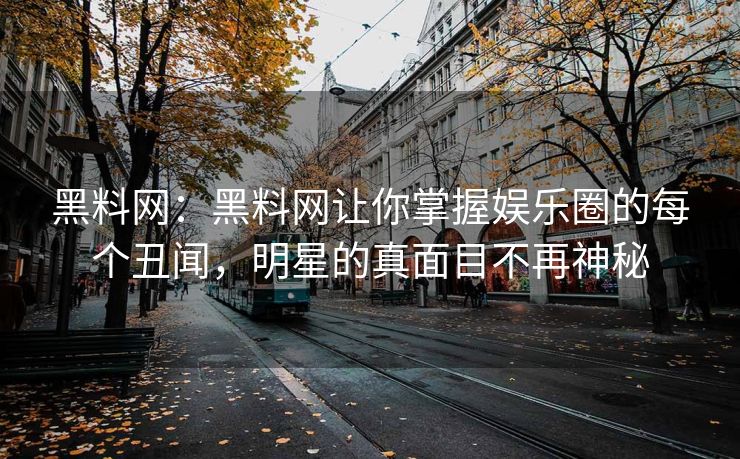 黑料网：黑料网让你掌握娱乐圈的每个丑闻，明星的真面目不再神秘